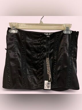 NWT I.AM.GIA Black Strappy Cutout Mini Skirt - Size XXS